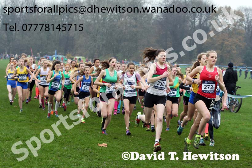 Girls under-15s European Cross Country Trials, Sefton Park, Liverpool. Photo: David T. Hewitson/Sports for All Pics